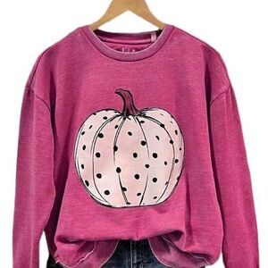 Pink Graphic Pumpkin Sweatshirt